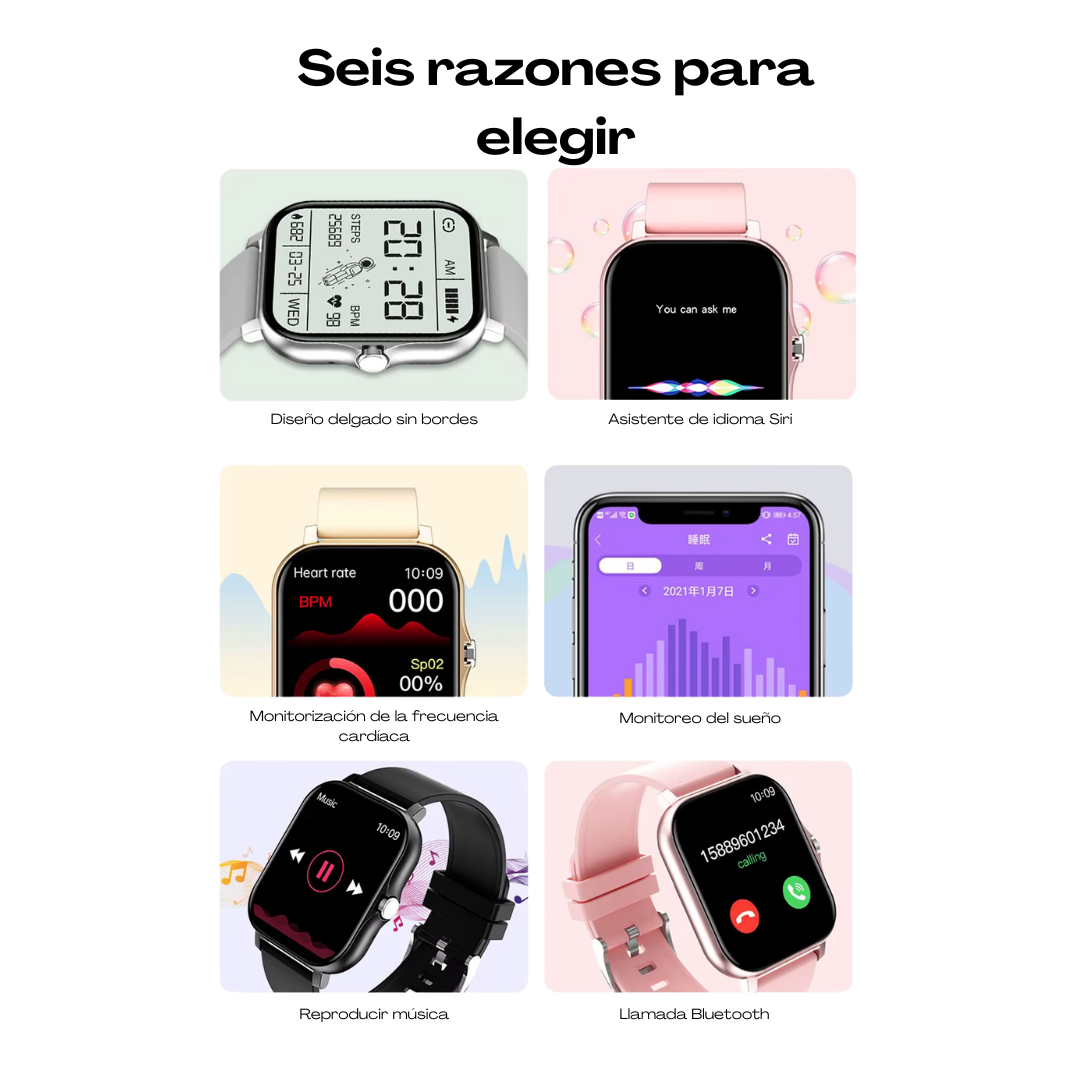 Smartwatch Y13 Reloj Inteligente Bluetooth Deportivo para Hombre y Mujer